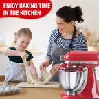 Pouring Shield for KitchenAid Tilt Head 4.5-5 QT (for Stainless Steel Bowls Only), for Kitchen aid Accessories and Attachments, Fully Enclosed Foldable Lid Mixer Bowl Cover, Not For Bowl Lift (Red)