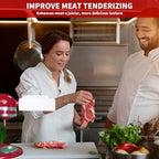 Meat Tenderizer for KitchenAid Household Stand Mixers, Stainless Steel Meat Cube Tenderizer Tool, Mixers Accessories Attachment for All Models KitchenAid, White