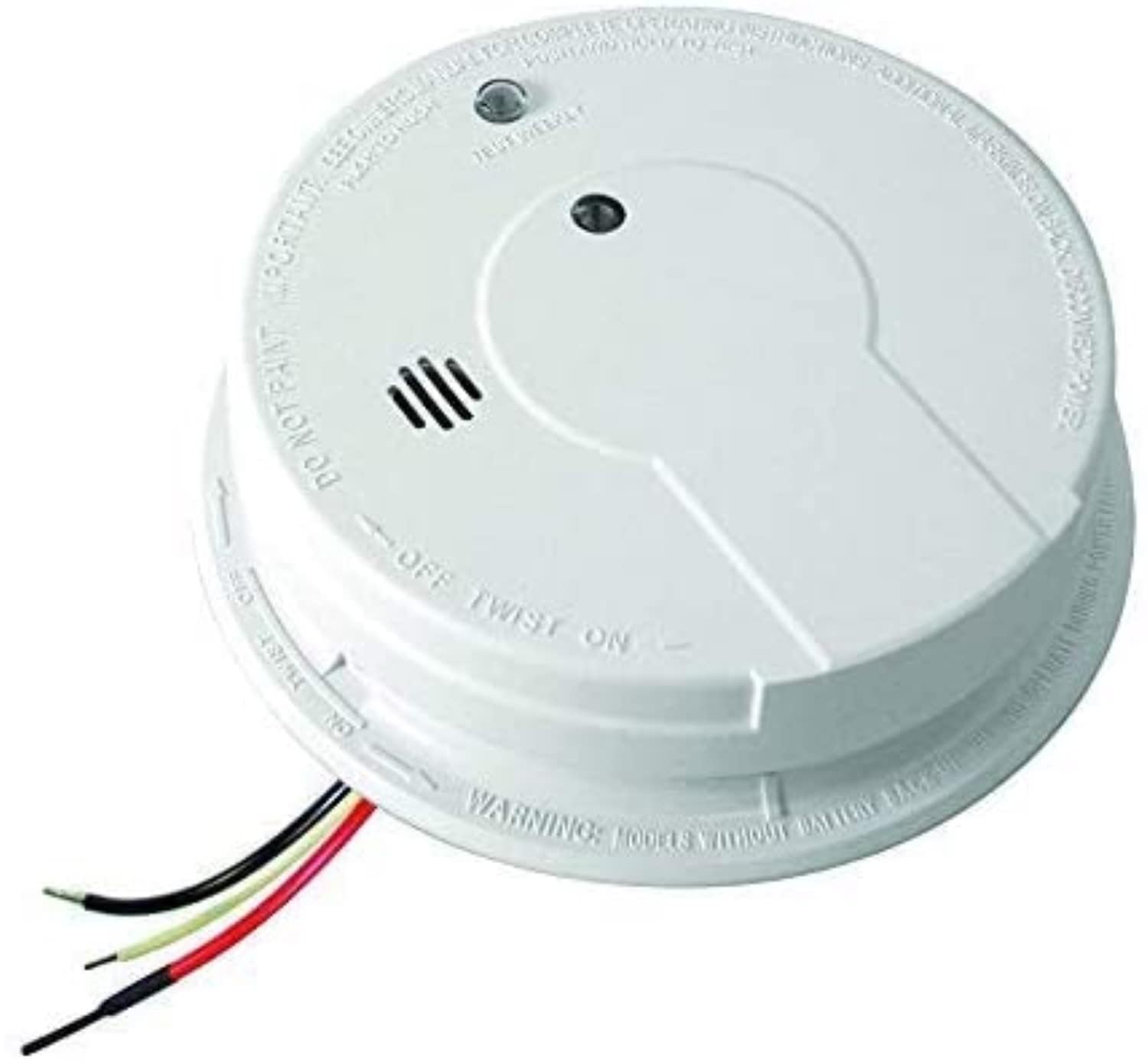 Kidde Smoke Detector, Hardwired Smoke Alarm with 9-Volt Battery Backup, Test-Reset Button, Interconnect Capability, 1 Count (Pack of 1), White