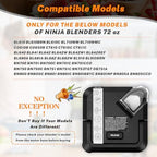 Replacement Locking Lid for Ninja,72 OZ Blenders Replacement Parts for Pitcher BL610 BL642 BL682 BN701 BN751 BN700 BN801