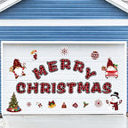 28PCS Large Christmas Garage Door Decorations Magnets - Merry Xmas Gnome Snowman Tree Snowflakes Holiday Refrigerator Fridge Kitchen Decor