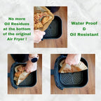 Disposable Air Fryer Parchment Paper Liners for Ninja DZ201 Dual AirFryer, Food Safe Waterproof Oilproof for Power XL, Ninja Foodi Air Fryer Accessories, Rectangle 100 Pcs