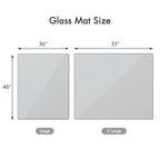 GLSLAND Office Chair Mat for Carpet - 36" x 46" Tempered Glass Floor Mat - for Office Chair on Carpet - 1/5" Thick Clear Computer Floor Mat with 4 Anti-Slip Pads