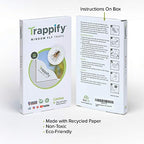 Trappify Window Fly Traps: House Window Fruit Fly Traps for Indoors, Gnat, & Other Flying Insect, Disposable Indoor Fly Trap with Extra Sticky Adhesive Strips - Inside Home Housefly Bug Catchers (12)