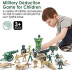 Army Men Toys for Boys 8-12, Military Soldier Army Base 160 Pcs Set Including WW2 Khaki Green Plastic Army Men Figure and Accessories with Handbag for Kid Boy Toddler Age 6-12 8-12