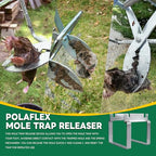 Mole Trap Releaser, Universal Mole Trap Resetter for Lawns, Design for Mole Scissor Trap, Galvanized Steel Mole Trap Tool(Reusable)