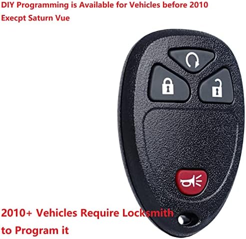 Remote Key Fob Replacement Fits for Chevy Silverado Avalanche Equinox Express Traverse Captiva GMC Sierra 1500 2500 Acadia Savana Yukon Buick Enclave Cadillac Escalade Pontiac Torrent Saturn Outlook
