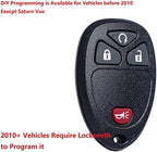 Remote Key Fob Replacement Fits for Chevy Silverado Avalanche Equinox Express Traverse Captiva GMC Sierra 1500 2500 Acadia Savana Yukon Buick Enclave Cadillac Escalade Pontiac Torrent Saturn Outlook
