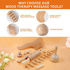 AiRelax 7 Pack Wood Therapy Massage Tools for Body Shaping Set, Cellulite Massager,Maderoterapia Kit Colombiana,Lymphatic Drainage Massager Tools for Neck Back Waist Pain Relief