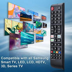 Newest Universal Remote for Samsung TV, Replacement Infrared Remote for All Samsung Smart TV, LED, LCD, HDTV, 3D, Series TV, with Netflix/Hulu/Prime Video Buttons