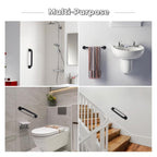 Grab Bars for Shower, 1 Pack 12-Inch Anti Slip Shower Handles for Elderly, Safety Shower Grab Bar, Stainless Steel Handicap Grab Bars for Bathroom (Black 1" Diameter)