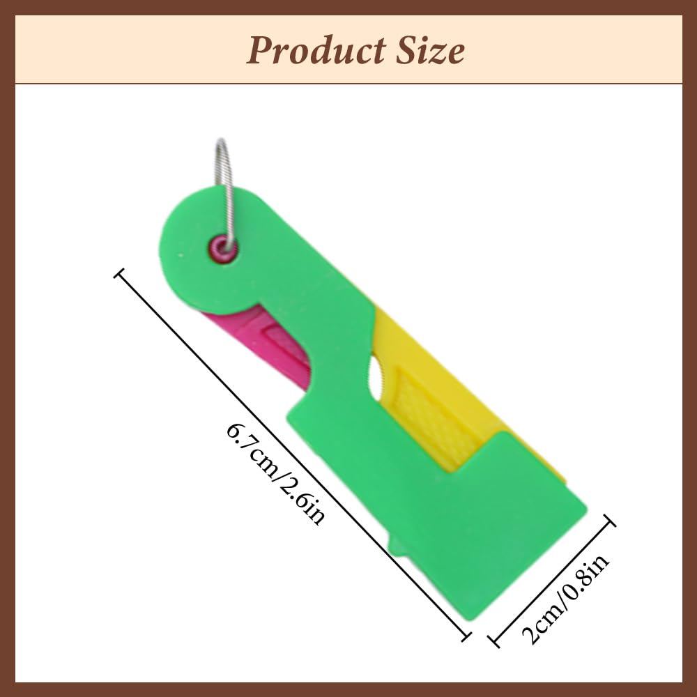 Automatic Needle Threader,2024 New Plastic Needle Threaders,Used to Quickly Thread The Thread Into The Needle Hole, Suitable for The Elderly and Those Who Like to Do Needlework(Random Color) (6 PCS)