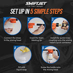 SwiftJet Car Wash Foam Gun + Microfiber Wash Mitt - Car Foam Sprayer - Car Wash Kit - Foam Cannon Garden Hose Sprayer - - Car Accessories for Men - Snow Foam Blaster (Orange Foam Gun with Mitt)