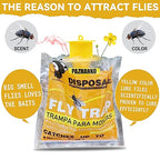Fly Traps Outdoor Fly Traps Bag Fly Catchers Outdoors Upgraded 40g Bait. Stable Horse Ranch Fly Trap. Disposable Fly Traps Outdoor Hanging Fly Killer 4 PCs…