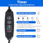 AQUANEAT LED Aquarium Light for 18 to 24 Inch Fish Tank, Auto On Off with Timer, Full Spectrum Fish Tank Light, Adjustable Brightness, Daylight Moonlight Mode, for Fresh Water Low-to-Mid Light Plants