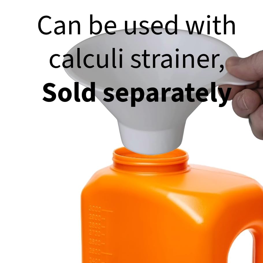 24-Hour Urine Collection Bottles with Easy-Grip Handle - Large Graduated Container for Overnight Collection with Wide Opening and Screw On Cover (2)