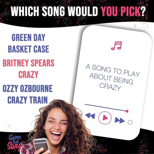 Game That Song - Fun Music Card Game for Adults and Teens - Compete to Play The Best Song- Makes A Great Gift for Music Lovers, Game Night, Galentines Gift, Karaoke or Singing