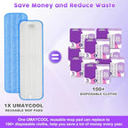 6 Pack Reusable Mop Pads Compatible with Swiffer PowerMop, Power Mop Refills Power Mop Refill Pads Wet Pads Refill Mop Pads Refills Machine Washable Thicken Microfiber Mop Pads for Hardwood Floor