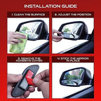 Blind Spot Convex Car Mirror - Rearview Accessories for Car Interior - Automotive Blindspot Mirrors for Larger Image and Improved Traffic Safety (2-Pack)