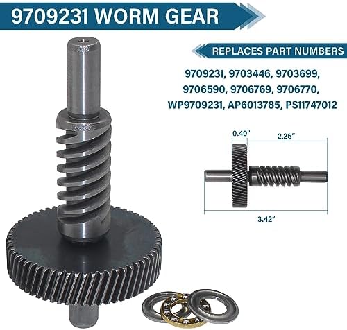 Worm Gear Kit Compatible With KitchenAid Whirlpool 5QT & 6QT Mixer Gear Parts Replacement, Worm Follower Gear Kit 9706529 W11086780 9709511 9703337 9709231