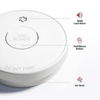 Putogesafe Smoke Detector Interconnected, Wireless Smoke Alarm with 5 Years Replaceable Battery, 10-Year Lifetime Fire Alarm with Silence Function and Low Battery Warning for Bedroom and Home,6 Packs
