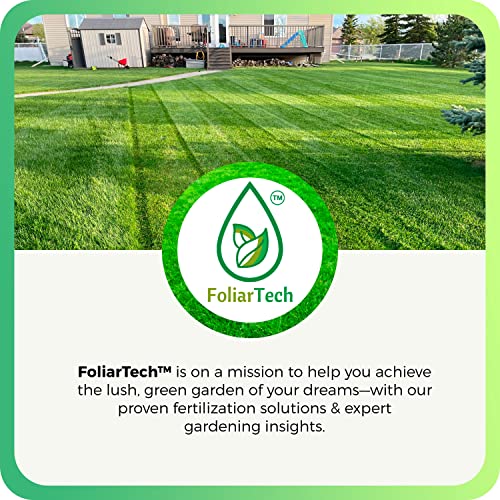 Humic Acid Organic Lawn Fertilizer - Fulvic Humic Mineral Blend for Trees, Shrubs, Ornamentals, Vegetables & Crops - Enhancer & Garden Soil Conditioner by FoliarTech, 4L