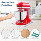 Mixer Slider Mat for Kitchen Aid 4.5-5 Qt Tilt Head Stand Mixer, Glossy Sliding Tray Mixer Sliders for Kitchenaid Artisan Mixer, Kitchen Aid Accessories and Attachments, Countertop Storage, Black