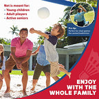 BOULDER Portable Badminton Net Set - for Tennis, Soccer Tennis, Pickleball, Kids Volleyball - Easy Setup Nylon Sports Net with Poles (Blue/Red, 10 FT)