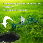 Qualirey 8 Pcs Outdoor Gopher Trap Easy Set Mole Trap Weather Resistant Gopher Killer Vole Trap for Lawn Garden Farm (Green)