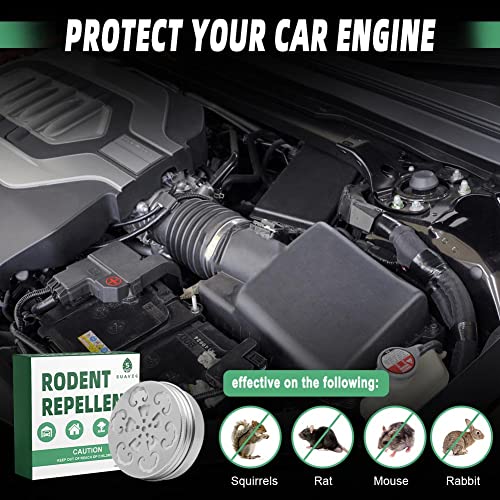 SUAVEC Rodent Repellent for Car Engines, Mouse Repellent for Cars, Rats Deterrent Under Hood, Rat Repellent for House, Peppermint Oil to Repel Mice and Rats, RV Mice Repellent, Mint Mice Away -2 Pack