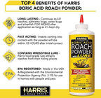 HARRIS Boric Acid Roach and Silverfish Killer Powder w/Lure for Insects (16oz)