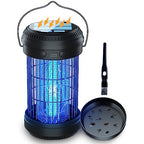 Solar Bug Zapper Outdoor, Electric Mosquito Zapper with 3600mAh Rechargeable Battery for Home, Backyard, Camping, 4200V High Powered 3 in 1 Fly Insect Killer for Mosquitoes, Gnats, Flies, Moths