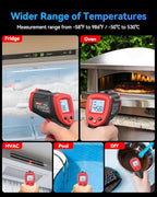 Wintact Infrared Thermometer Temperature Gun -58℉ to 986℉, Digital IR Heat Surface Temp Gun, Non-Contact Laser Thermal Gun for Cooking Food, BBQ, Pizza Oven, Grill, Griddle Accessories