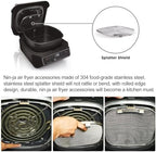 Square Stainless Steel Air Fryer Splatter Shield for Ninja Foodi AG300, AG300C,AG301C, AG302, AG400 Fryer Accessories.