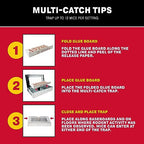 Catchmaster Pro Series Multi-Catch Mouse Trap 3-Pack, Humane Mouse Traps Indoor for Home, Rat Trap Outdoor with Replaceable Glue Boards, Pet Safe Pest Control, Live Trap for Garage & Shed