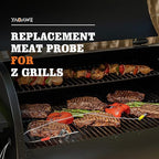 2-Pack Meat Probe Replacement for Oklahoma Joe's, Z Grills, Cuisinart Wood Pellet Grill and Smoker, with Grommet and Temperature Probe Clip