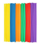 Comfy Package [500 Pack] 10.02" High Long Plastic Straws, Disposable Drinking Straws - Assorted Colors