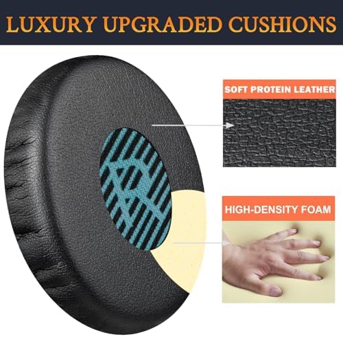 SOULWIT Ear Pads Cushions Replacement for Bose On-Ear 2 (OE2 & OE2i)/ SoundTrue On-Ear (OE)/ SoundLink On-Ear (OE) Headphones, Earpads with High-Hensity Noise Isolation Foam - OE2 PL Black