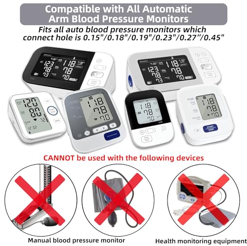Alcarefam Extra Large Blood Pressure Cuff, 9”-21” (22-54CM) XL Cuff Compatible with Omron BP Monitor, Replacement X-Large Cuff for Adult Big ARM, 6 Connectors