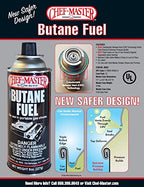 Chef Master 90340 | Pack of 4 Butane Fuel Cylinders| 8oz Butane Canisters for Portable Stove | Butane Torch Replacement Canisters