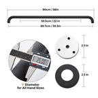 Grab Bars for Shower, 1 Pack 36-Inch Anti Slip Shower Handles for Elderly, Safety Shower Grab Bar, Stainless Steel Handicap Grab Bars for Bathroom (Black 1" Diameter)