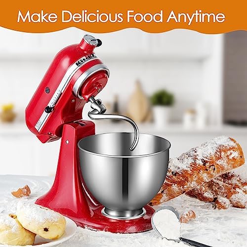Stainless Steel Spiral Dough Hook Replacement for KitchenAid 4.5-5 Qt. Tilt-Head Stand Mixers.Accessories Compatible for Kitchen Aid K45, K45SS, KN15E1X, KSM75, KSM85PS, KSM88PSQ, KSM90 etc.