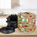 Mushroom Butterfly Pressure Cooker Cover for 8 Quart Instant Pot and Air Fryer Accessories, Stain Resistant Washable Round Protective Cover Electric Appliance Cover with Front Pocket