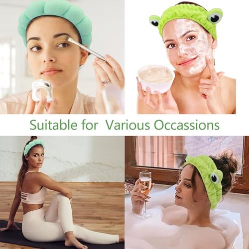 Chanaco Face Wash Headband, Spa Headband, Skincare Headband, Makeup Headband, Wrist Bands for Washing Face, Funny Gifts for Women, Cute Hair Accessories for Girls