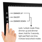 HSK A4 LED Artist tracing Light Box Copy Table, Adjustable High Brightness Light Pad for Tatto Drawing, Sketching, Animation,Diamond Painting Accessories