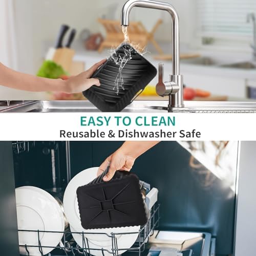 HOMELYLIFE Air Fryer Accessories, Silicone Air Fryer Liners for Ninja DZ201/ DZ401 8-10 QT Dual Air Fryer, 10 Pcs Dual Air Fryer Accessories for Ninja foodi, Cheat Sheet Magnets Cooking Guide Booklet