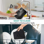 HOMELYLIFE Air Fryer Accessories, Silicone Air Fryer Liners for Ninja DZ201/ DZ401 8-10 QT Dual Air Fryer, 10 Pcs Dual Air Fryer Accessories for Ninja foodi, Cheat Sheet Magnets Cooking Guide Booklet
