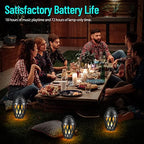 2 Pack Outdoor Bluetooth Speakers Waterproof Wireless, Birthday Gifts for Men Dad, LED Flame Ambient Light, Camping Patio Accessories, Unique Gifts for Him Husband Boyfriend Dad Gifts