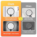 IMICHI Magnifying Glass with Light, 5.1 Inch 6X Magnifying glass for reading with Stand, Neck-Worn Large Magnifier for Seniors, Perfect for Reading Books, Sewing, and Cross-Stitching