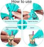 Poop Bags Clips for Leashes Silicon Dog Poop Bag Holder Dispenser Hands-free Poop Bag Holders for Leashes Dog Walking Accessories Dog Leash Attachment for Hanging Used Dog Waste Bags(Milk Tea)